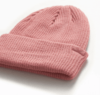 Pink Embroidered Beanie